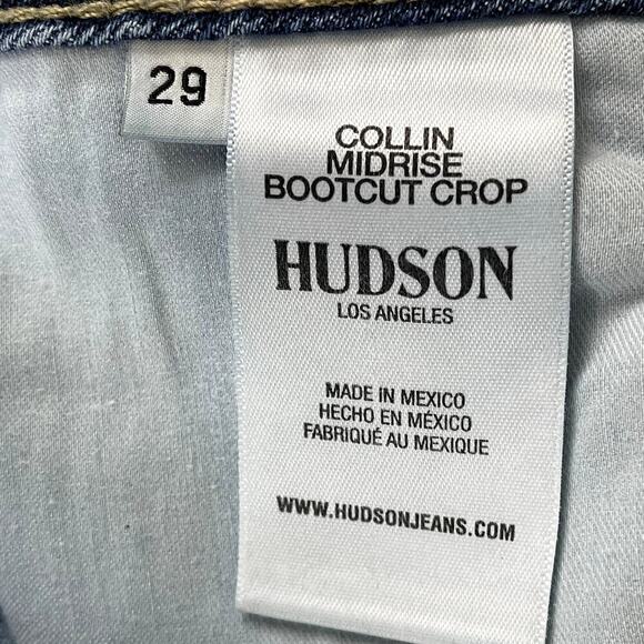 HUDSON WOMEN'S COLLIN MIDRISE BOOTCUT CROP JEAN SIZE 29 - Picture 8 of 9